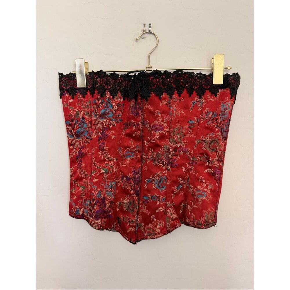 Lover's Lane Asian Print Jacquard Corset